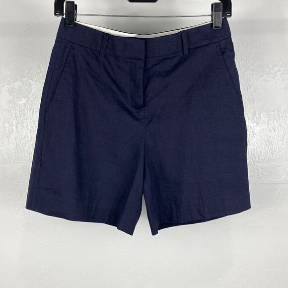 Theory Pants - Theory Linen Blend Dark Gray High Rise Shorts size 2